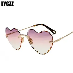LYCOS сексуальное Сердце Солнцезащитные очки женские брендовые дизайнерские металлические оправы Ретро Солнцезащитные очки женские