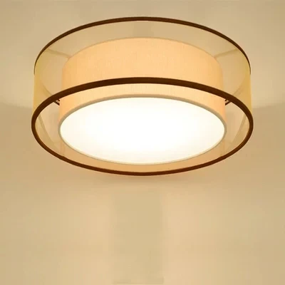 

New Modern Ceiling Light LED Lamp Diameter Cloth+Iron Lamp Shade Simple Room Bar Home Ceiling Lighting Bedroom Light Fixture