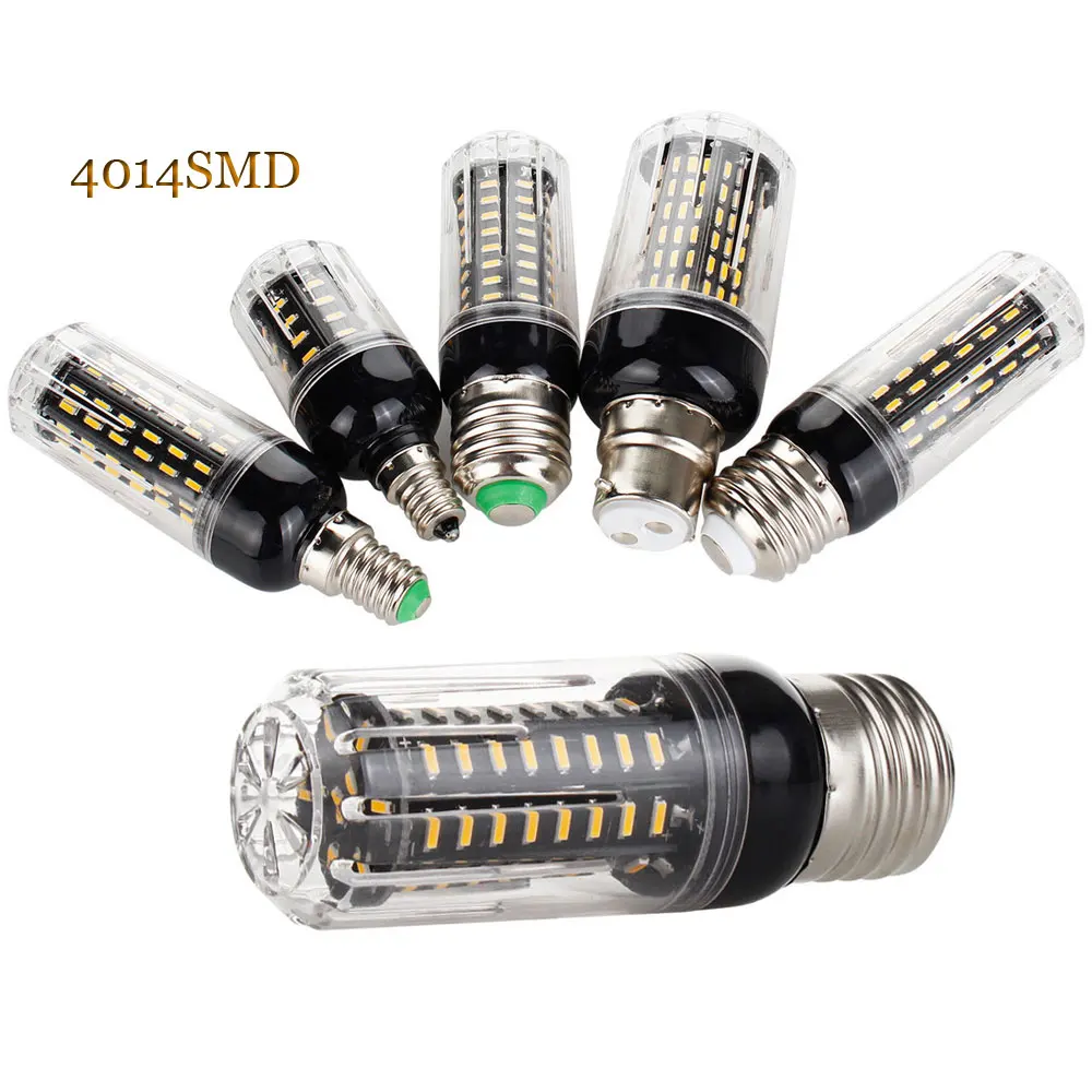 

High Luminous Flux 4014 SMD No Flicker LED Corn Bulb E27 E14 220V LED lamp Spot light 36 72 96 138LEDs 20W 10W 25W