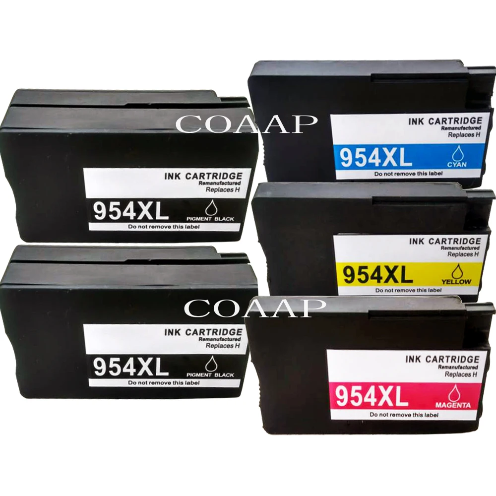 5 Compatible hp954 954xl ink cartridge for HP OfficeJet Pro 7740 8210 8710 8715 8716 8720 8725 8730 8740 All-in-One Printer 952 953 954 955 printhead print head for hp 7740 8210 8216 8700 8702 8710 8715 8716 8720 8725 8728 8730 8740 8745 nozzles