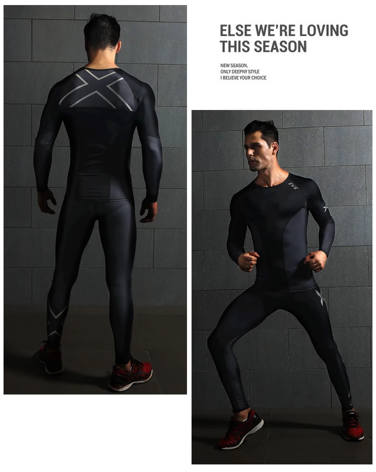 EVS High Quality T-shirts Raglan Long Sleeve Compression Shirts Men Sports Tops Male Fitness Marathon For Men 2017 Spring