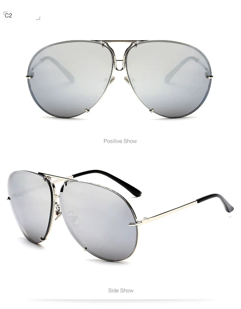 HUITUO новые металлические круглые пилот Большие женские очки винтажные солнцезащитные очки унисекс Брендовые дизайнерские очки для мужчин