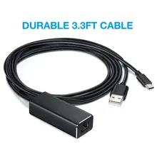 Аудио ТВ-палка HD 480 Мбит/с Micro USB 2,0 к RJ45 Ethernet адаптер 10/100 Мбит/с для нового Fire tv/Google Home Mini/Chromecast Ultra