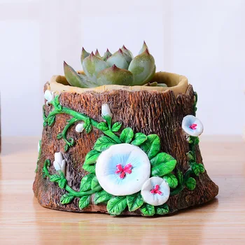 

Mini Hand-painted Craft Creative Small Flowerpot Cute Personality Meaty Pot Indoor Decoration Resin