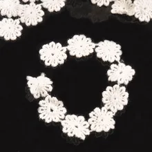 Швейные принадлежности рукоделие кружево своими руками тканевая аппликация сетка отделка мини цветок кружева белый для украшения одежды 50 шт./лот 14 мм C1617