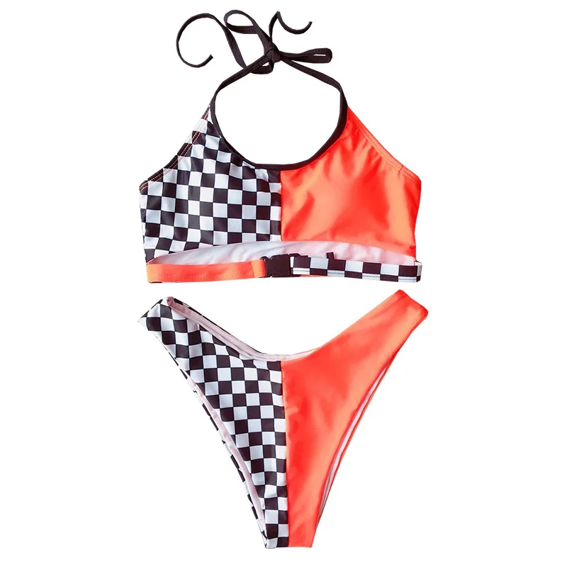 ZisioN 2019 Sexy Bikini Set Women Swimsuit Female Swimwear Patchwork Plaid Bikinis Sport Two-Pieces Bathing Suit Padded Biquini HTB1tII XnHuK1RkSndVq6xVwpXaG - ZisioN 2019 Sexy Bikini Set Women Swimsuit Female Swimwear Patchwork Plaid Bikinis Sport Two-Pieces Bathing Suit Padded Biquini