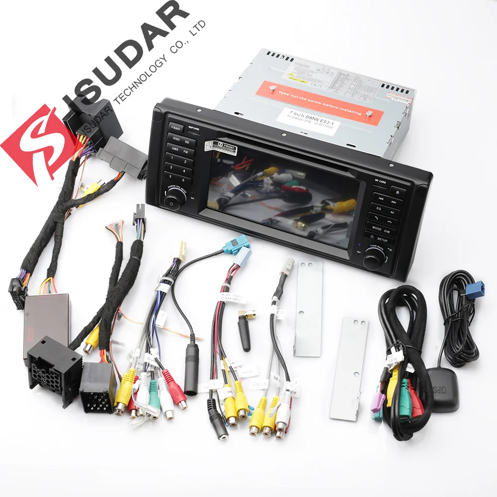 Perfect Isudar 1 Din Android 9 Auto Radio For BMW/E39/X5/E53 Octa Core RAM 4GB ROM 64GB GPS Car Multimedia Stereo System DSP DVD USB DVR 5