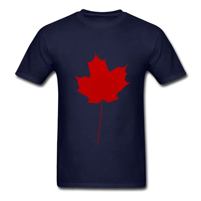 Canada Red Maple Leaf Printed On T Shirt Men Custom Oversized White Black Tee Shirts Icon 