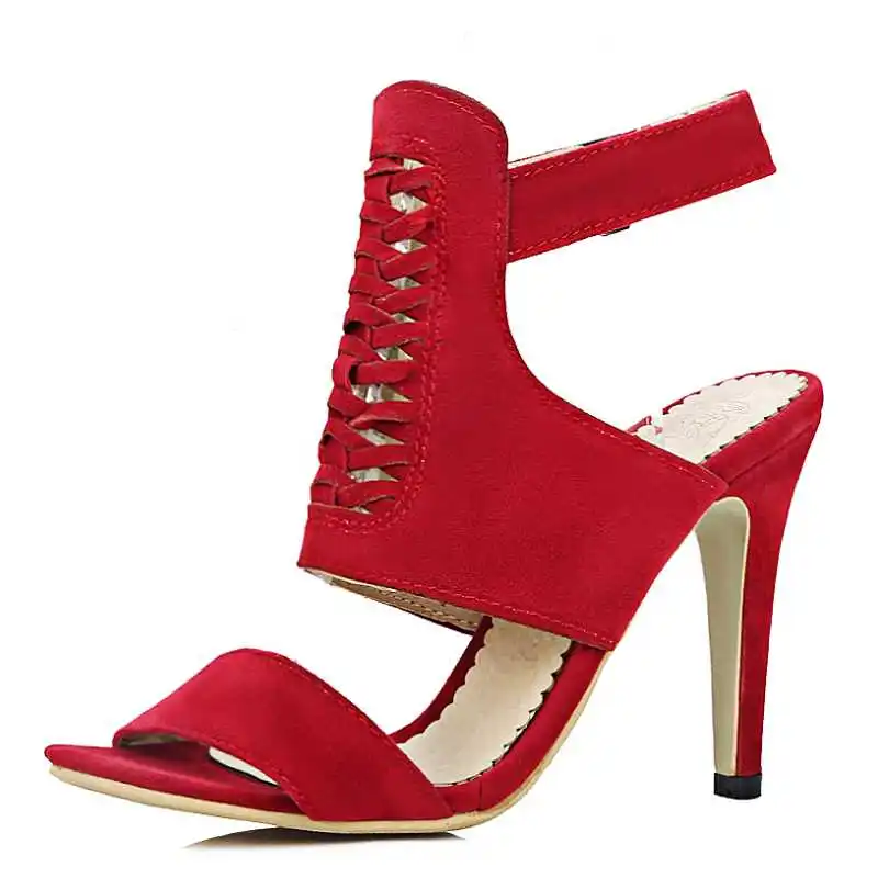 

RIBETRINI Big Size 32-43 New Women Gladiator T Straps Summer Party Wedding Shoes Open Peep Toe Less Platform Sandals