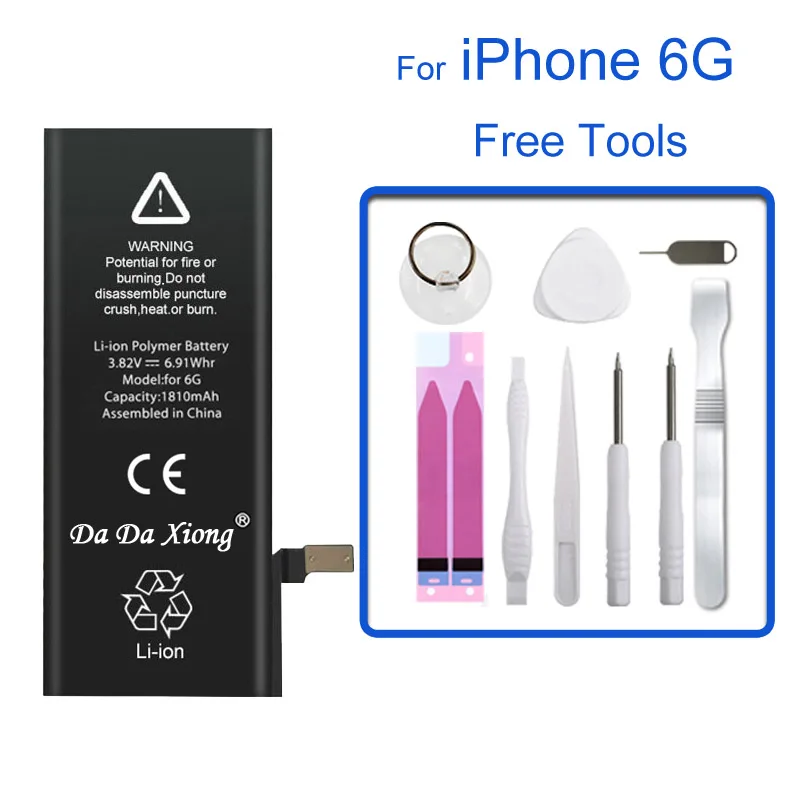 Оригинальный Da Xiong аккумулятор для iPhone 6 6G 1810mAh литий ионная замена мобильного