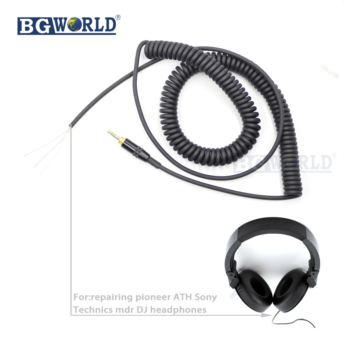 Новый DJ кабель для наушников BGWORLD шнур линейный штекер кабели ремонта pioneer ATH Sony AKG