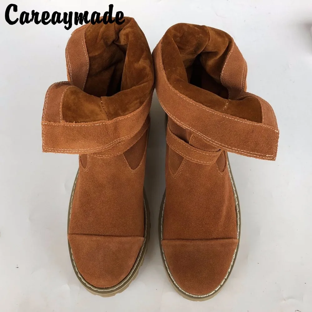 Careaymade Новинка Бесплатная доставка Сапоги по щиколотку на Настоящая Натуральная