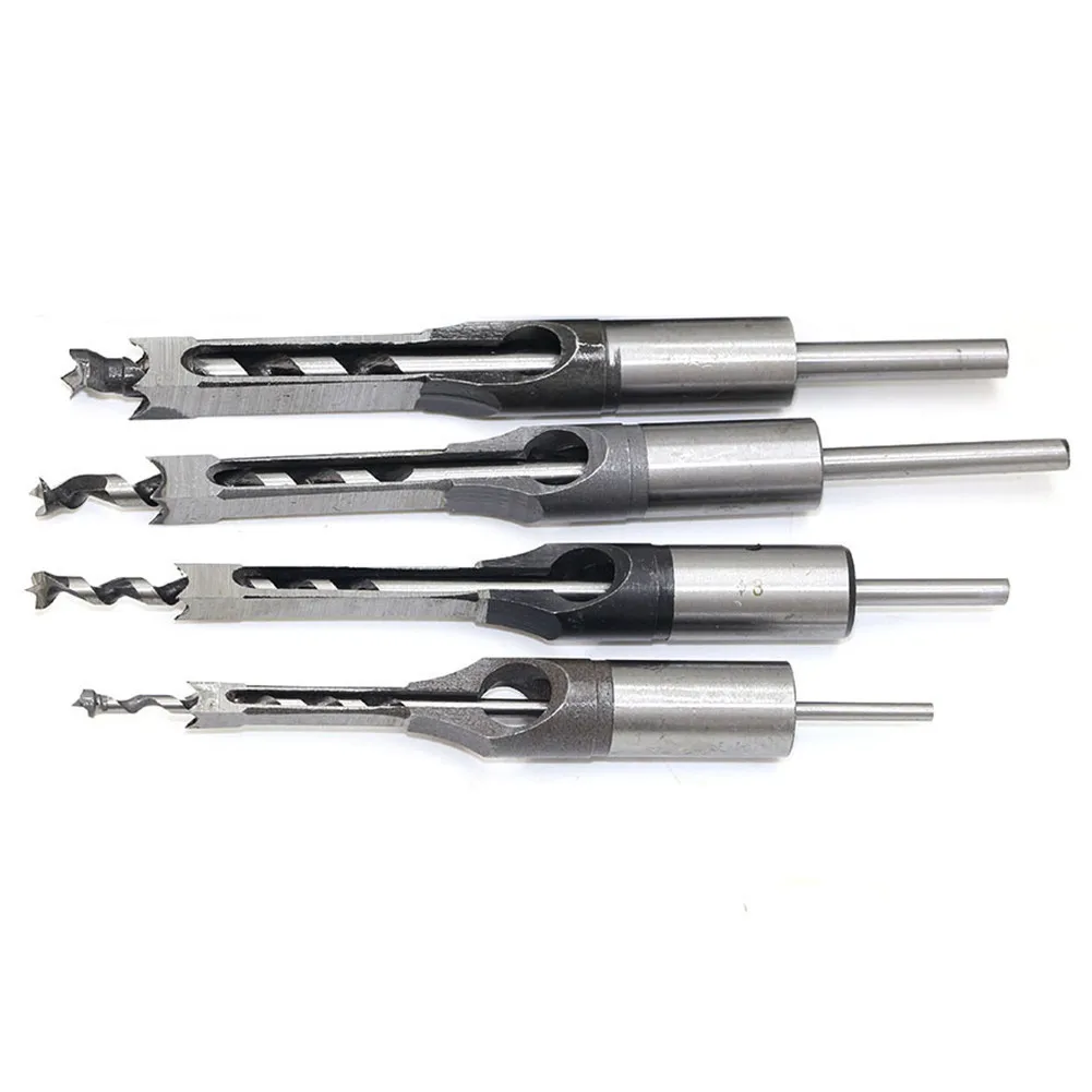 

PW TOOLS 1Pc Woodwork Square Hole Drill Bit High Hardness HSS Metric Mortising Chisel Cutter Tool 210mm 1/2' 3/8' 5/16' 1/4'