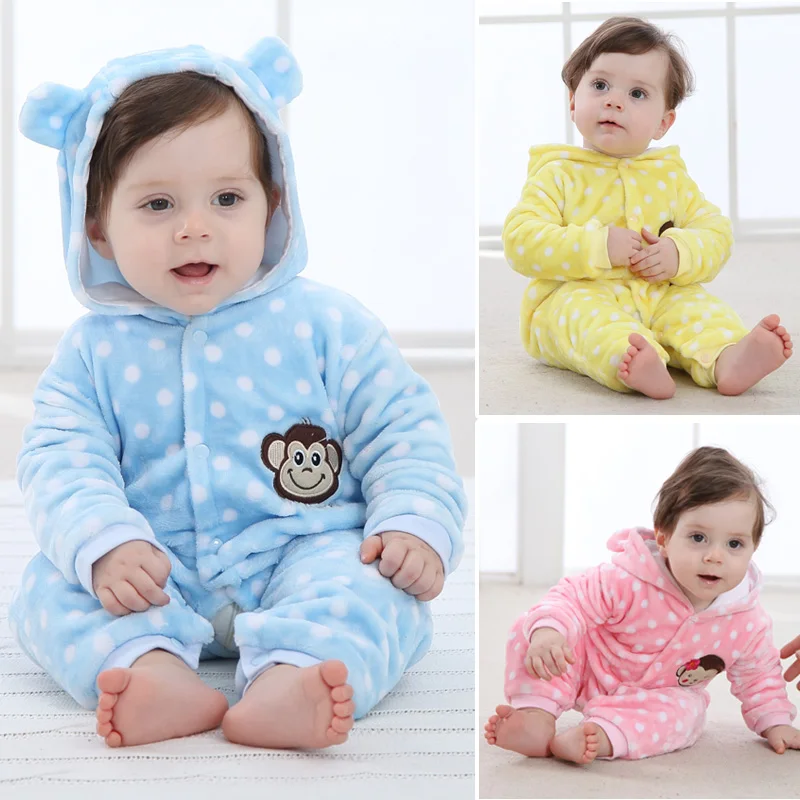 Baby Clothes Baby Boy Clothes Coral Fleece Long Sleeve Winter Baby