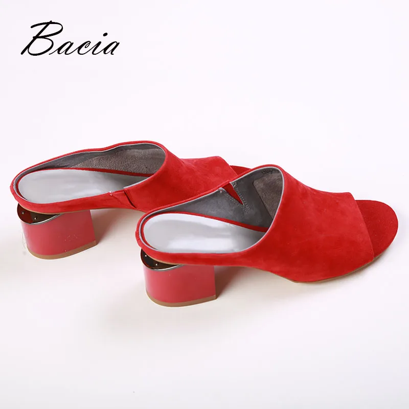 Mujer Cuero Tacones 2019 Transpirable De Sandalias Marca Wo Verano Bacia Plataforma Zapatos Cómodo Rojo azqBwS