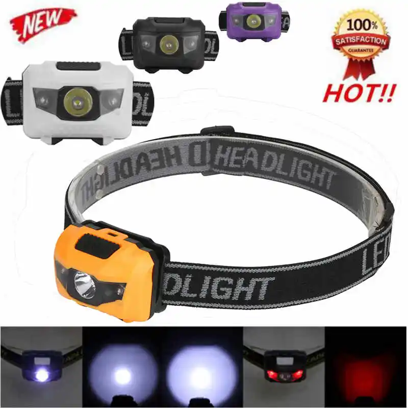 

R3 2LED Mini Headlight Headlamp Flashlight 4 Mode Super Bright Torch Light Safety & Survival Z1218