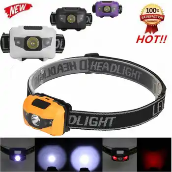 

R3 2LED Mini Headlight Headlamp Flashlight 4 Mode Super Bright Torch Light Safety & Survival Z1218