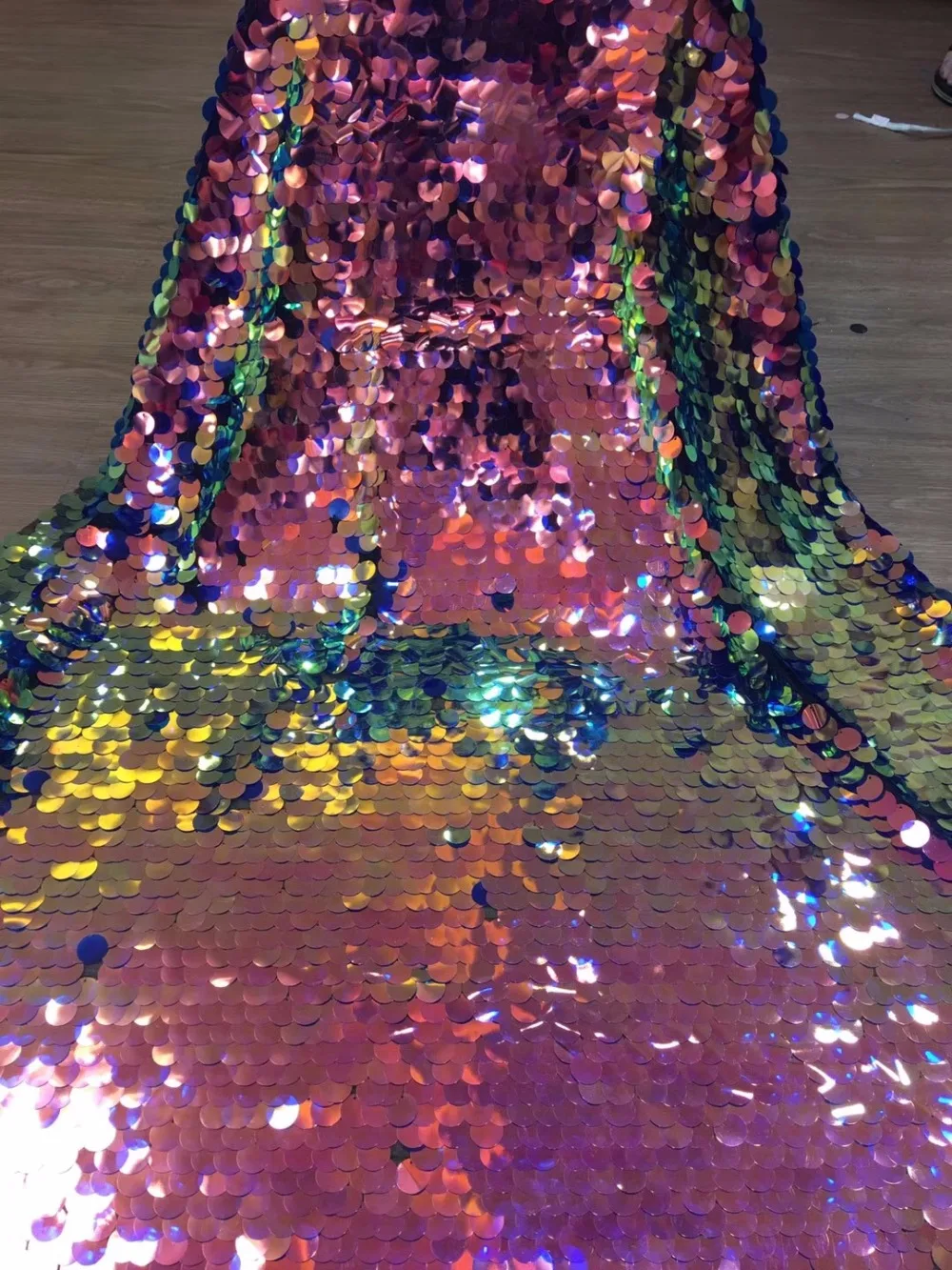

Hot sale sequins fabric for wedding dress 2018 latest african tulle lace fabric french embroidery sequins lace