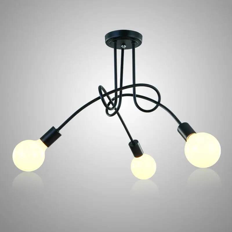 Luz de Teto Nórdico Moderno Simples Personalizado Criativo Lâmpadas Nordic Restaurante Quarto Sala Estar Metal Material Ferro