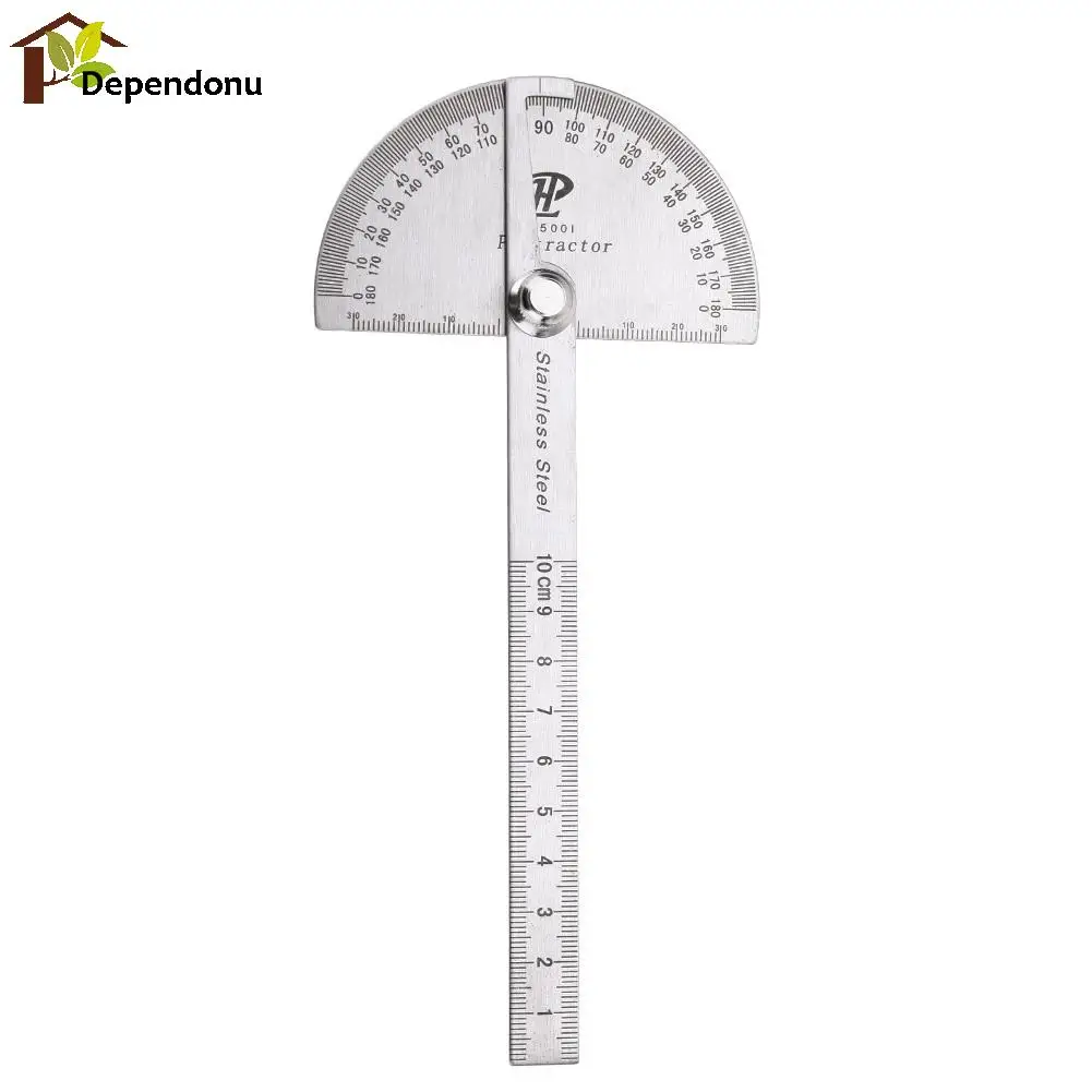 

10cm Round Head 180 Degree Protractor Angle Ruler Finder Rotary Stainless Steel Measurment Tool Craftsman Digital Ruler