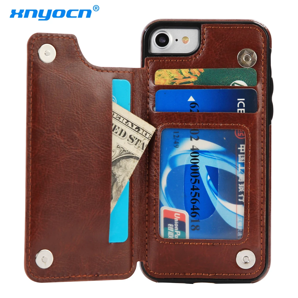 

Xnyocn Case for IPhone 8 7 Case 7 Plus IPhone 6 6s 6plus Plus Case Flip Cover Luxury Leather Wallet Hidden Card Phone Fundas