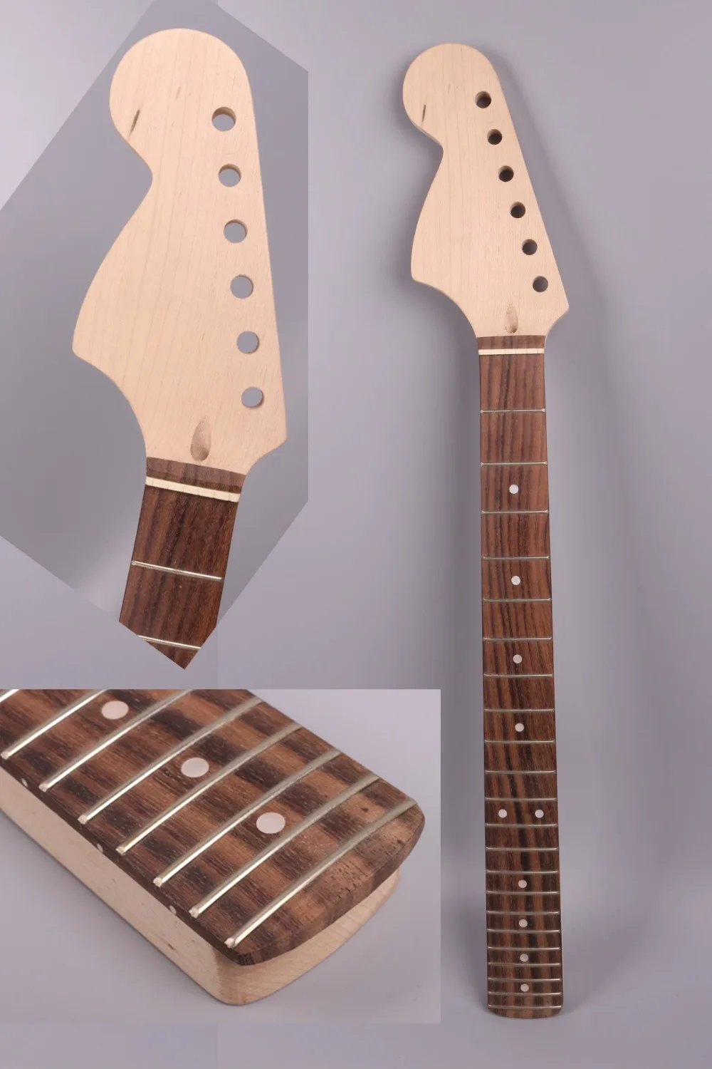 Yinfente Strat electric guitar neck replacement 22 fret Reverse Big