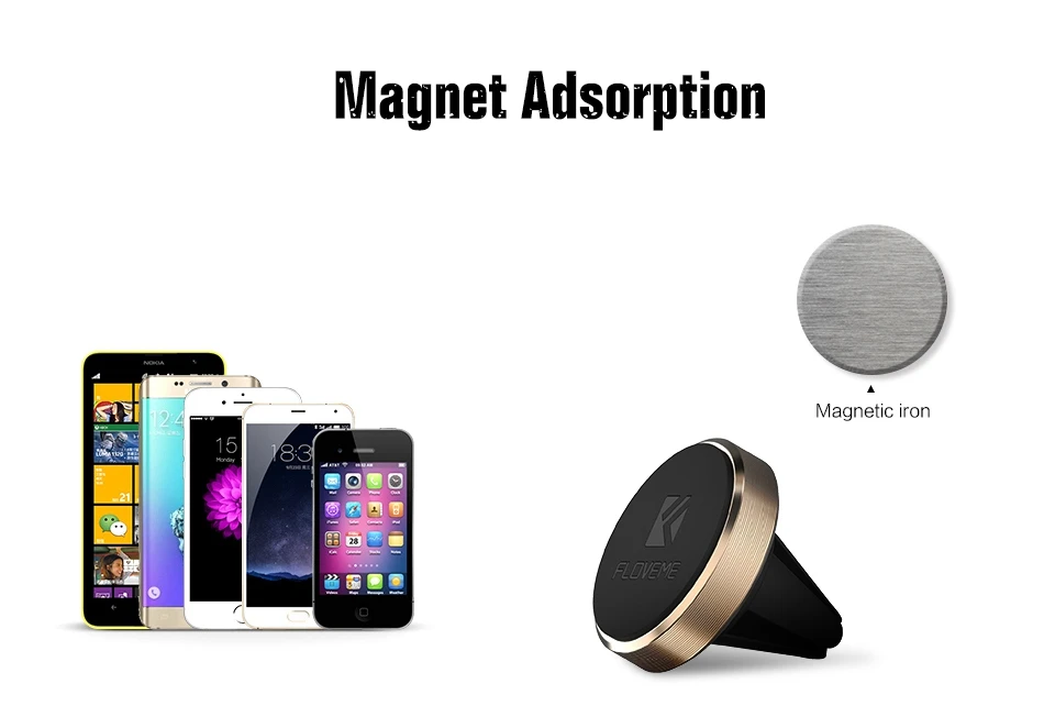Aluminum Magnetic Car Phone Holder Stand For iPhone 7 6 6S Plus 5S SE For Huawei Xiaomi mi5s (7)