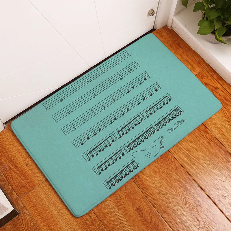 Piano Keyboard Music Note Carpet Memory Foam Rugs Flannel Carpet Rug Bathroom Doormat Clean Mat Are
