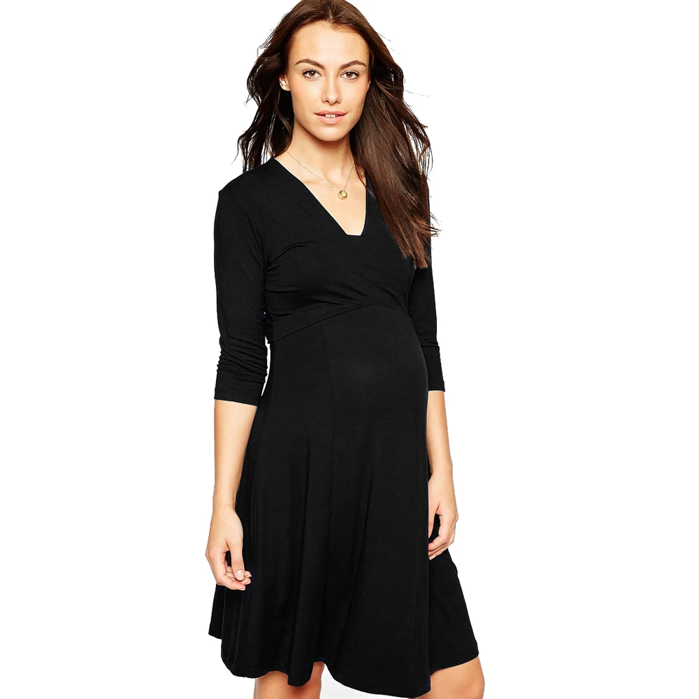 HI Bloom Summer Maternity Clothing Elegant Lady Dresses 95 Tencel+5