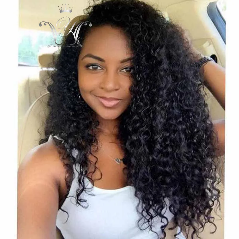 Curly Human Hair Full Lace Wigs Glueless Virgin Brazilian ...