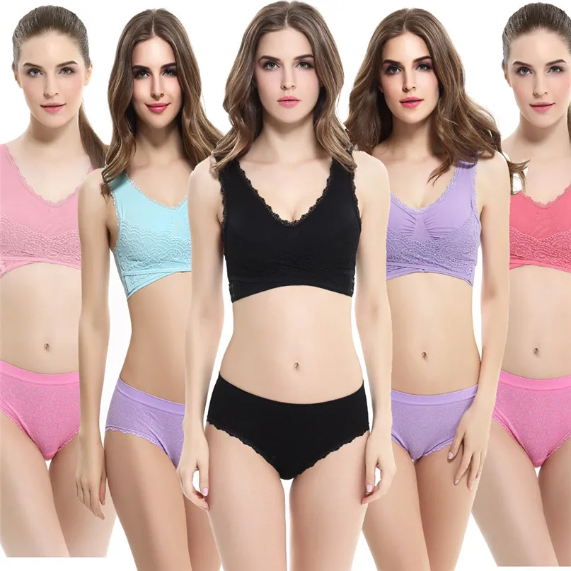 Women Sports Bra Sports Underwear Fitness Yoga Running Pad Cropped Top Sports Wear Tank Tops Anti-shock Sweat Lace Bra #3j#F (6)