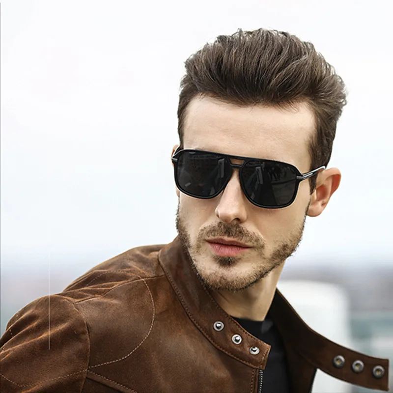 

2019 Sunglasses Men Polarized Oversized Mirror Driving Sun Glasses Man Brand Designer Retro Driver Sunglass Stark Goggles