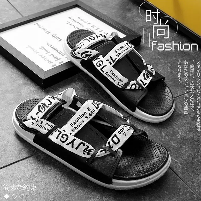 

Man Letter Sandals 2019 Summer Shoe Fashion Mens Sneaker Walking Beach Sandals Roman Gladiator Sandal Brand Japanese Slippers