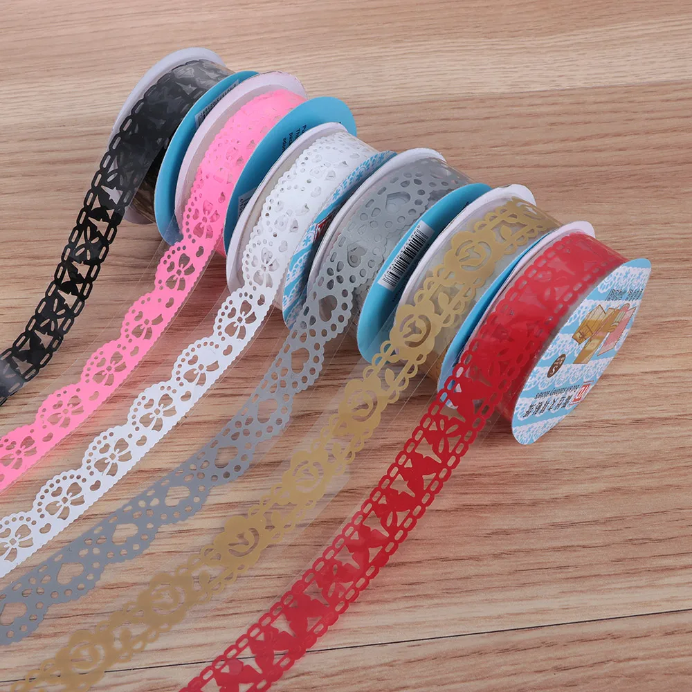 2019 NEW Lace Roll Scrapbooking Self Adhesive Flower Masking Tape Paper