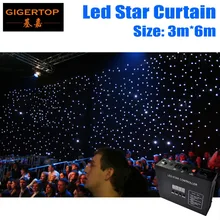 3 м* 6 м Высокое качество покрывало со светодиодными лампами, 90 V-240 V светодиодный фоны для свадебной съемки с изображением СВЕТОДИОДНЫЙ монохромный звезда ткань с контроллером