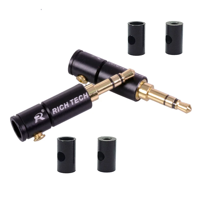 100pcs lot 3 Poles 3 5mm Stereo Connector Gold Plated 3 PIN Jack 3 5mm Male Plug Wire Connector Earphone Headphone Jack DIY