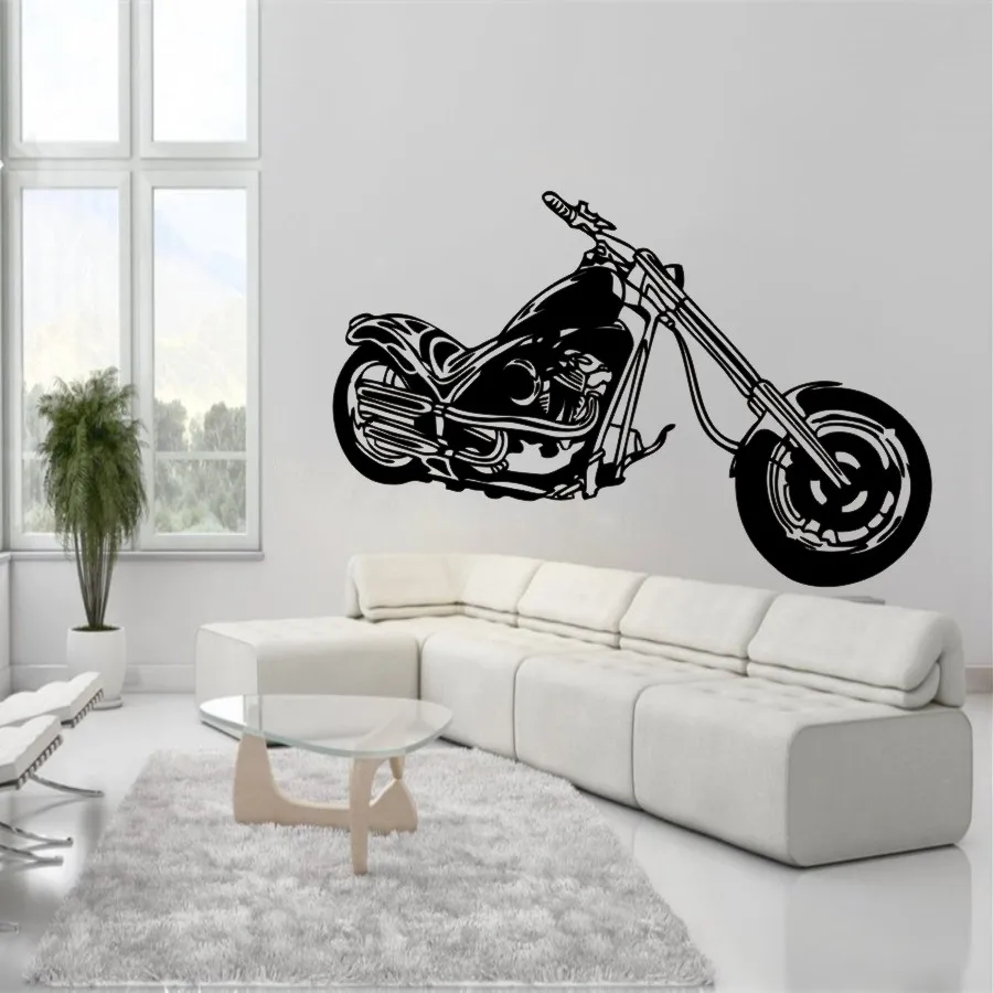 

Harley Motorcycle Wall Sticker Decal Harley Motor Enthusiasts Poster Home Decor Living Room House Decoration Nursery Vinyl Y-442