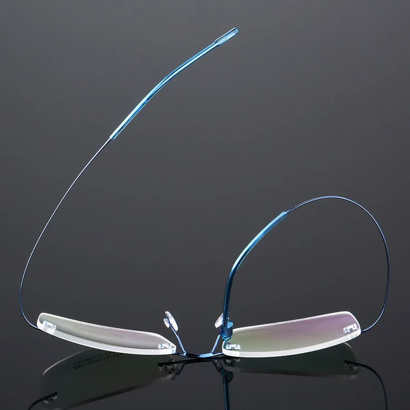 Iboode классические мужские чистые титановые ультралегкие очки без оправы, оптическая оправа для близорукости, ультра-светильник, титановая оправа для очков без оправы