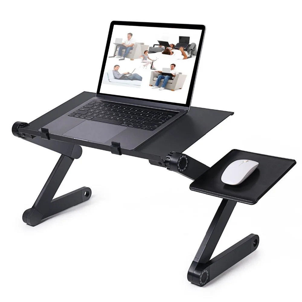 

Adjustable Laptop Standing Desk Bed Table Tray Desk Ergonomic Portable TV Bed desk With Mouse Pad Office Computer Table Lapdesk