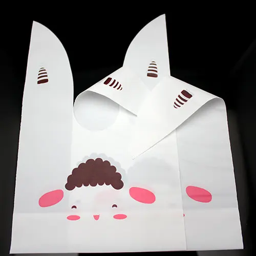 50 шт./упак. разнообразие стилей с кроличьими ушами для печенья сумки Пластик конфеты упаковочный пакет для печенья Свадебная конфетная Подарочная сумки вечерние поставки - Цвет: 12