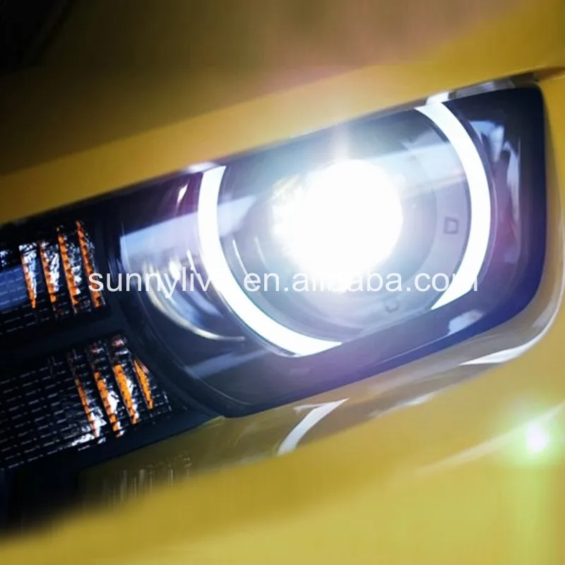 Для CHEVROLET Camaro 2009- год светодиодный головной фонарь черный корпус