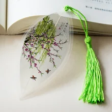 Цветок и-картина с птицами творческие вены закладки бамбуковые сливы подарки для студентов