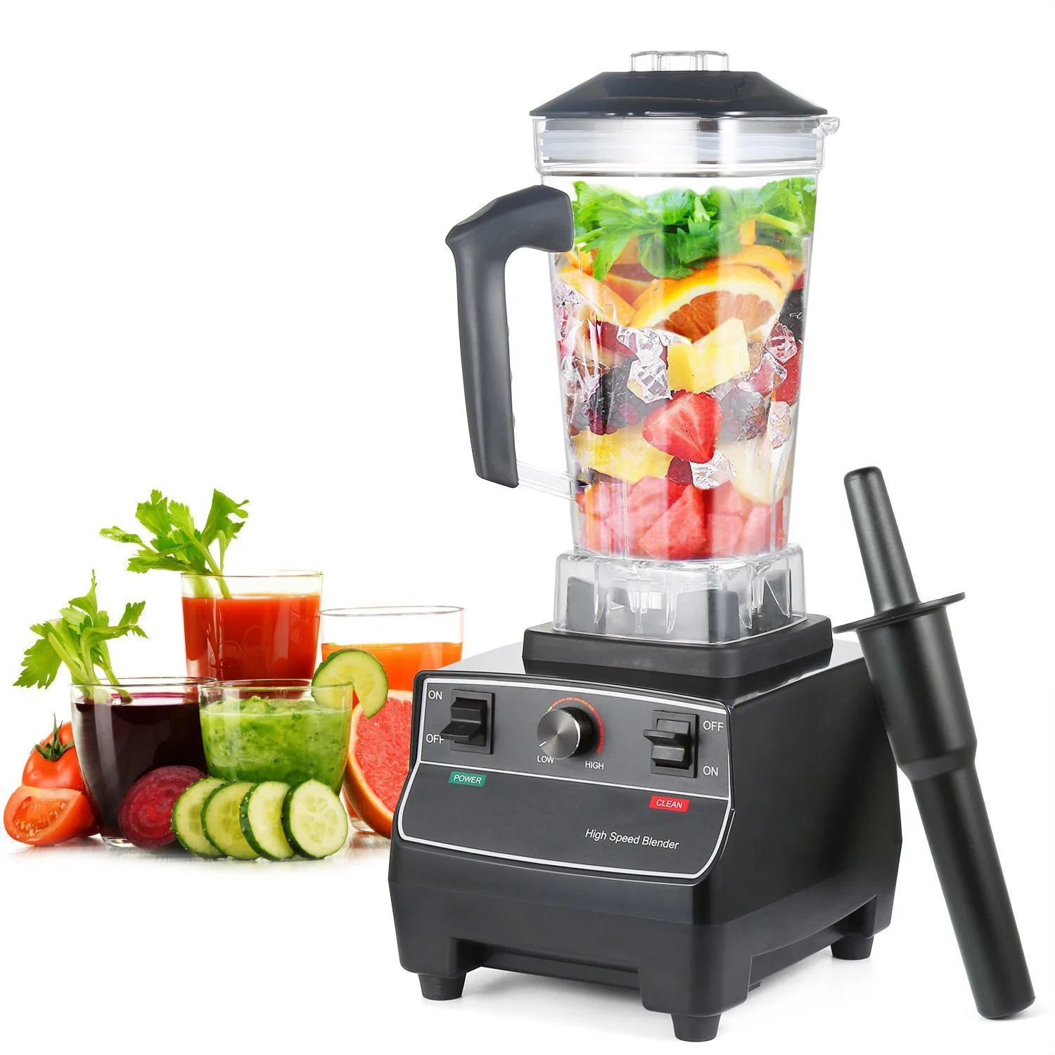 

BPA Free 2L Juicer Commercial Blender Professional Blender Mixer Food Processor Blade Juicer Ice Smoothie Machine Fruit Blender