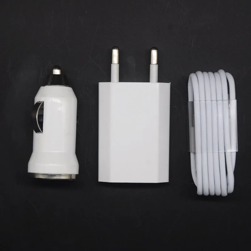 

Original Quality USB AC Wall Charger Adapter Usb Car Charger 8pin Usb Data Sync Charging Cable For iPhone 5/5s/5c/6/6s Plus SE