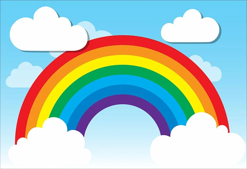 Clouds and rainbow artoon - plorawo