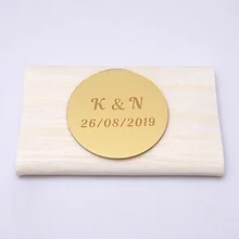 30 штук персонализированное маленькое зеркало круглое пользовательское имя, дата Добро пожаловать, пригласительные открытки свадебный подарок вечерние сувениры