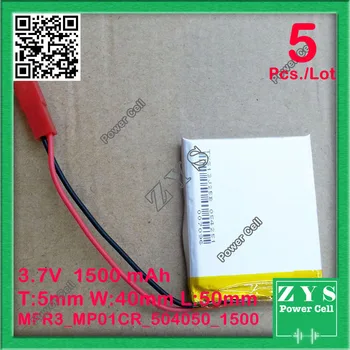 

Safety Packing (Level 4) 5 pcs 3.7V 1500mAh 504050 Lithium Polymer LiPo Rechargeable Battery For Mp3 MP4 MP5 DVD PAD mobile blue