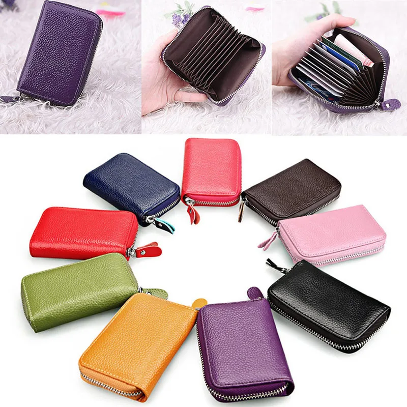 

1Pc Mens Womens Leather Mini Slim Wallet ID Credit Card Holder Case Organizer Purse
