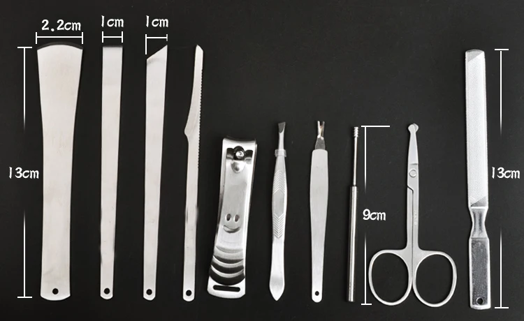 Nail trimmer File set Pedicure knife kid Stainless Steel nail clipper Manicure tweezers Scrub Scissors Arts Tools | Красота и
