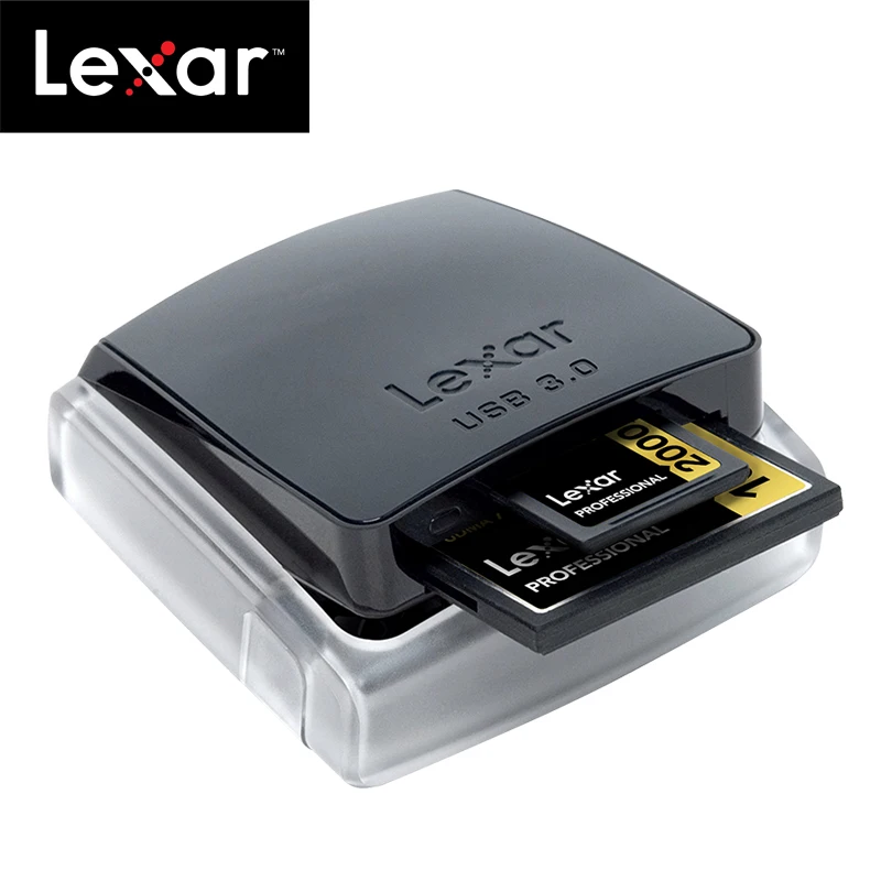 Lexar Профессиональный USB 3,0 карта CompactFlash reader SDXC/SDHC Dual-Slot Reader400 скорость до 500 МБ/с